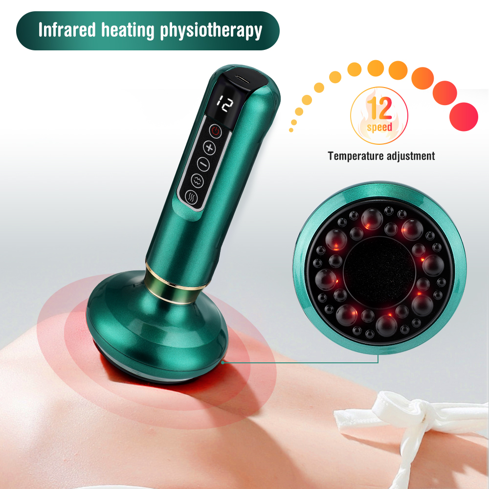 BodyGlow™ 4-in-1 Massager – Cupping, Heat, Red Light & Scraping