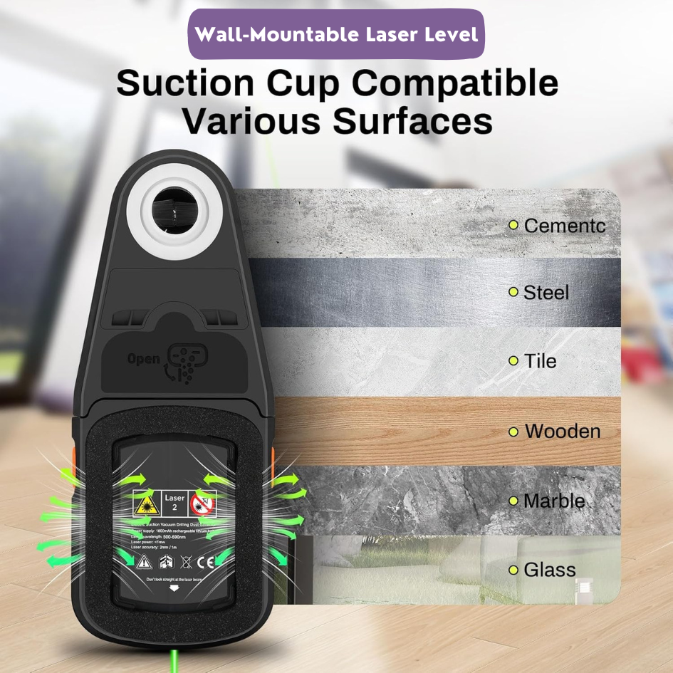 PrecisionPro™ 3-in-1 Wall-Mountable Laser Level