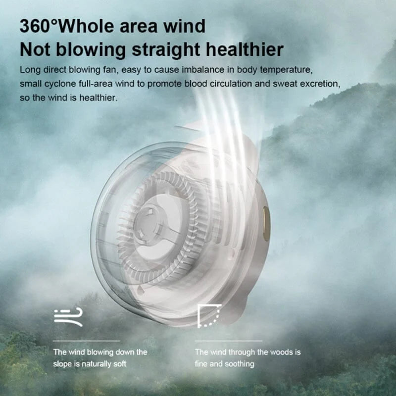 BreezeClip™ Fan – Rechargeable & 360° Cooling