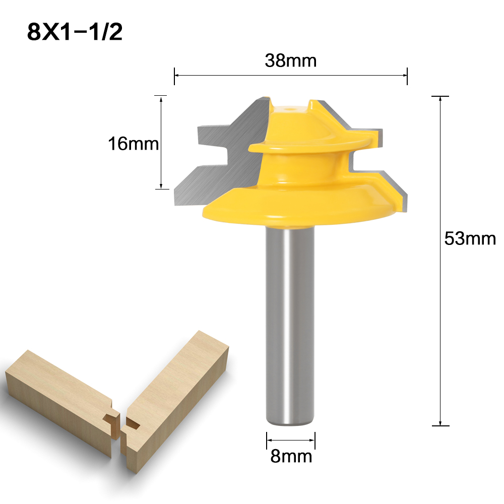 ProCut™ 45° Miter Bit Set – 3-Pc Precision Joinery Kit