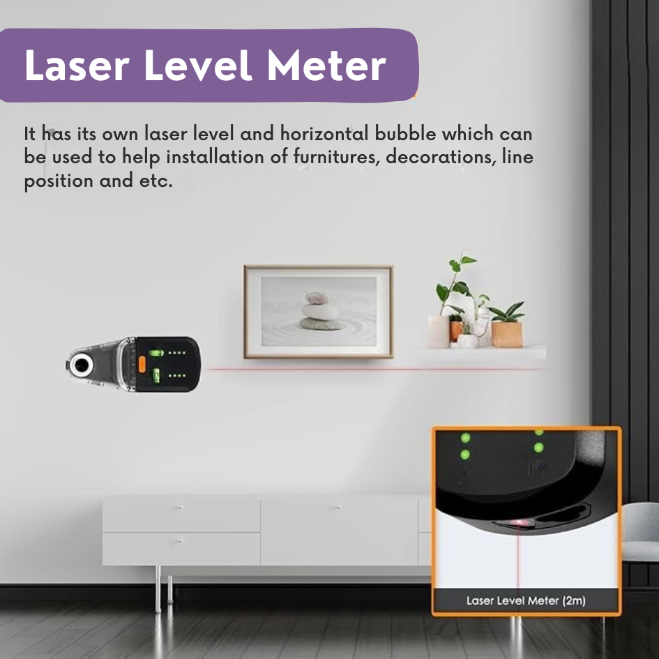 PrecisionPro™ 3-in-1 Wall-Mountable Laser Level