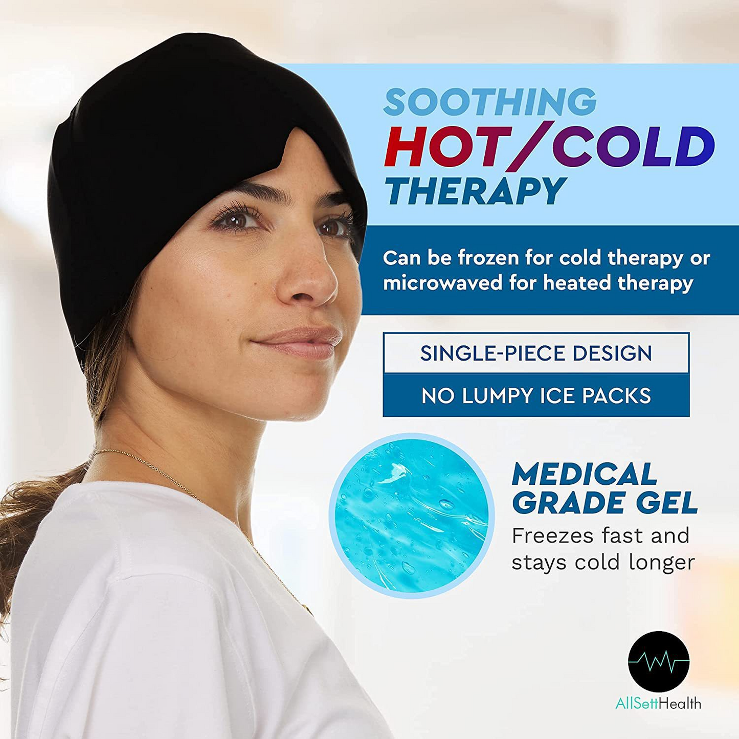 MigraEase™ Relief Cap – Hot & Cold Therapy for Headaches & Stress