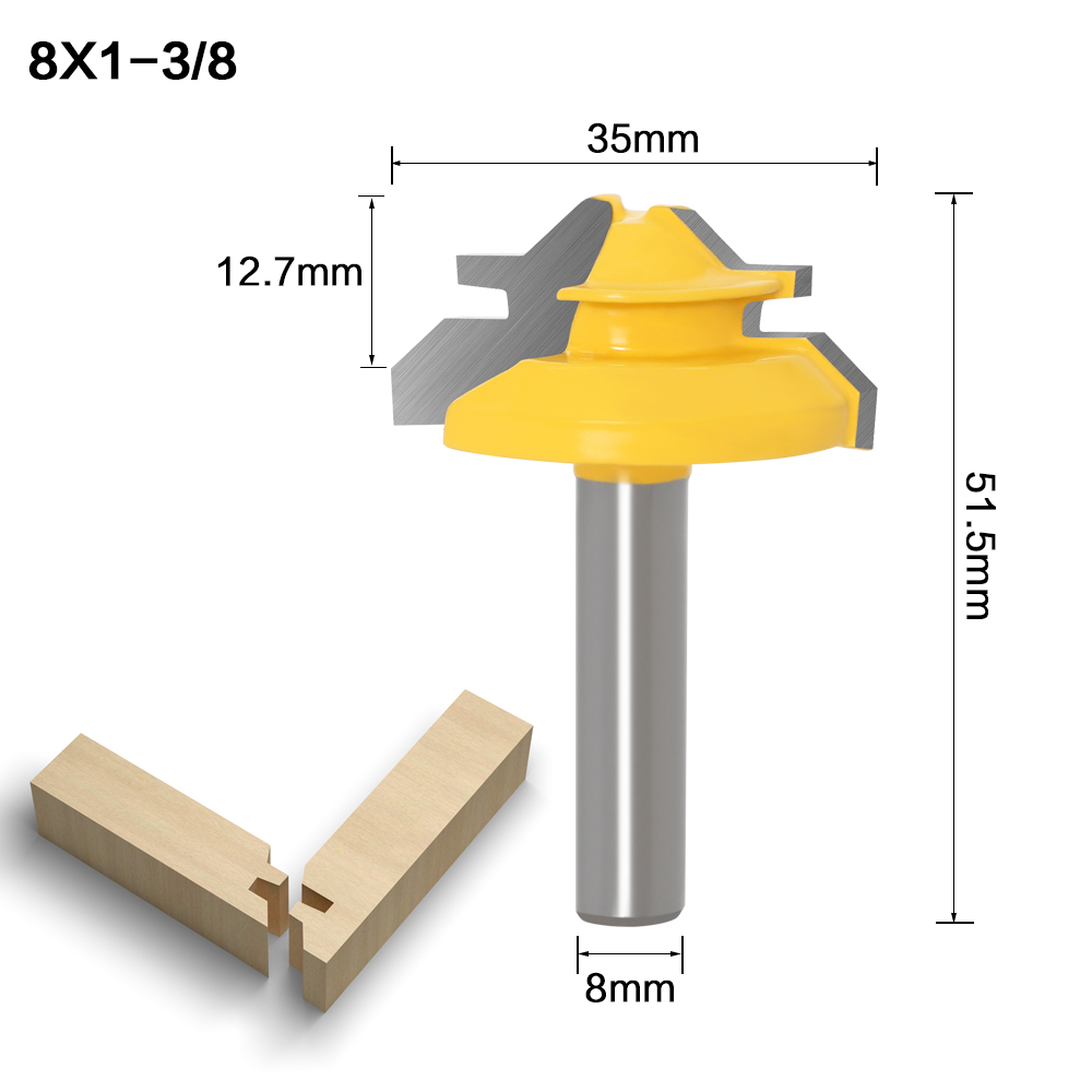 ProCut™ 45° Miter Bit Set – 3-Pc Precision Joinery Kit