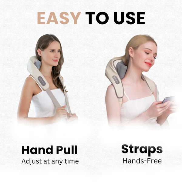 ThermaRelief™ Neck Massager – Deep Tissue, Heat & Portable Comfort
