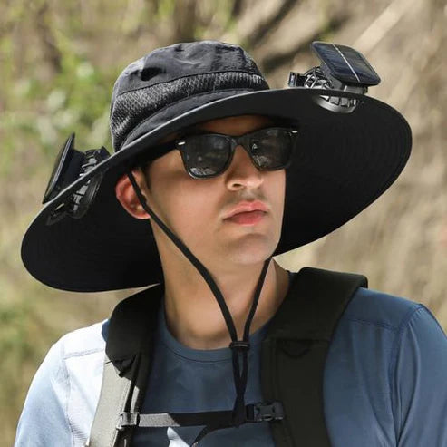 SunBreeze™ Solar Fan Hat – UV Protection & Cooling Fan