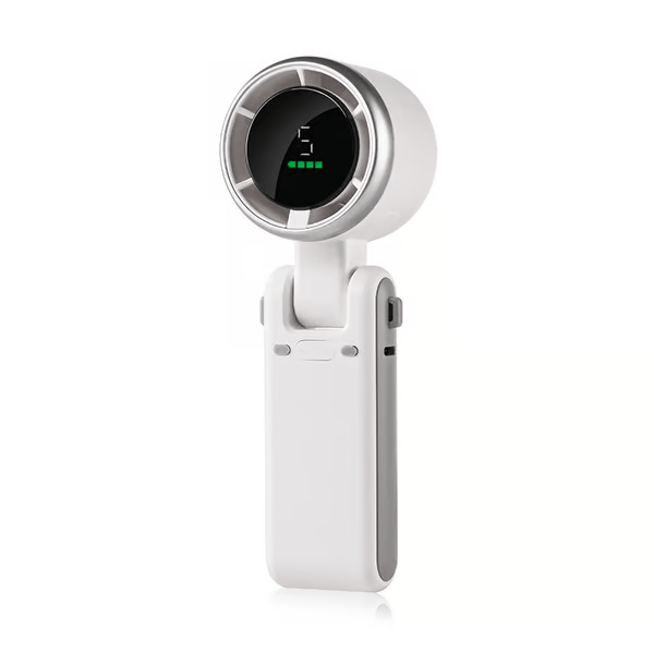 TurboCool™ Handheld Fan – 5-Speed, Rechargeable & Foldable