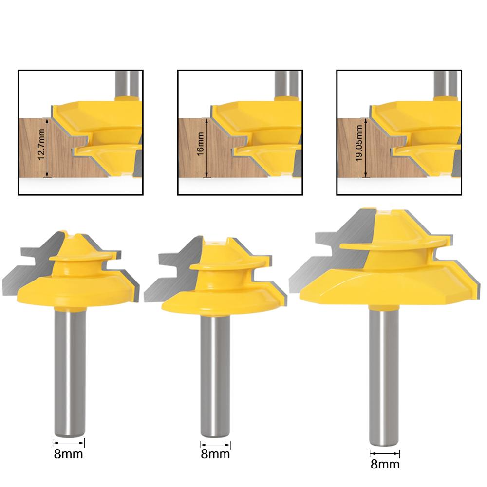 ProCut™ 45° Miter Bit Set – 3-Pc Precision Joinery Kit