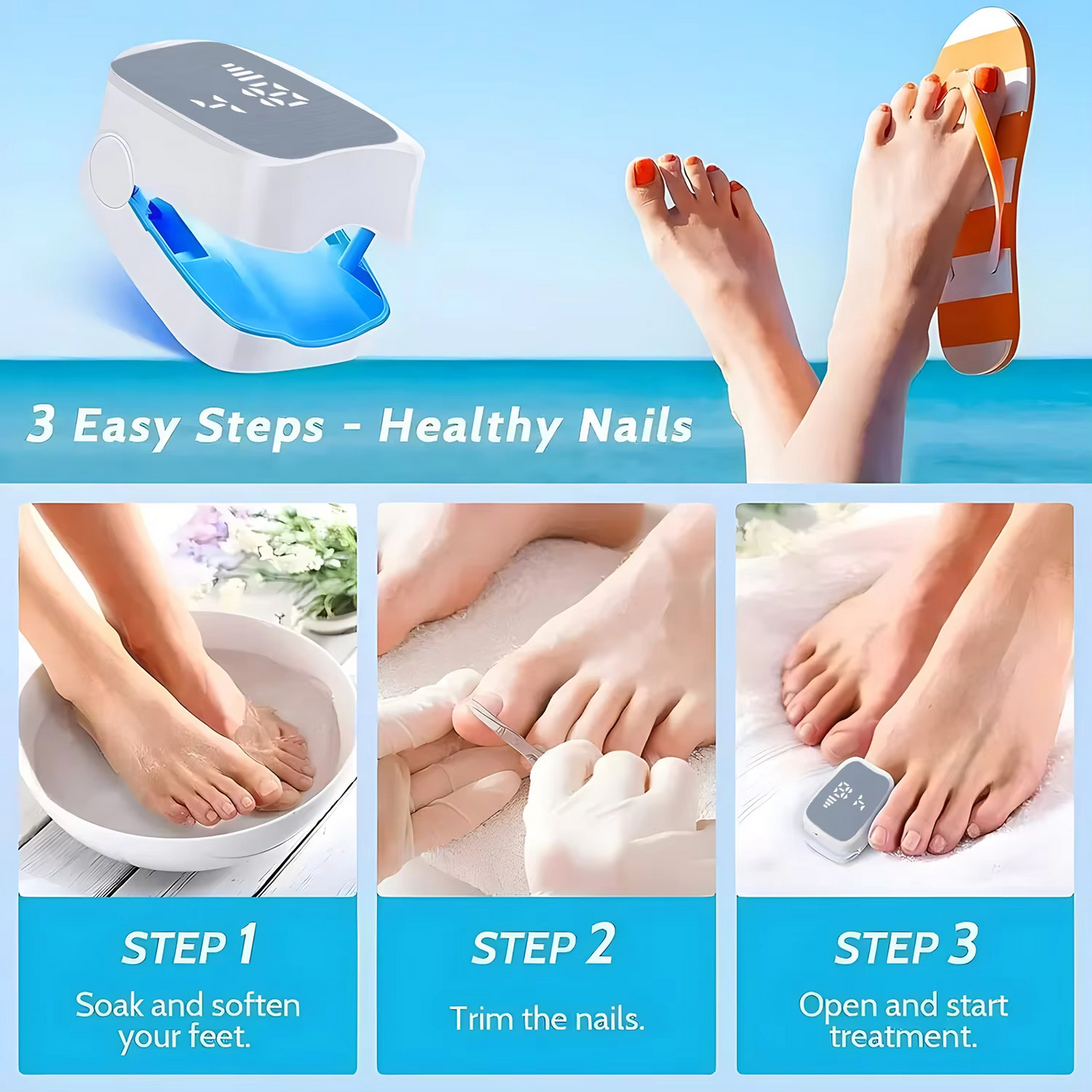 NailRestore™ Laser – 7-Min Daily Fungus Treatment, FDA-Cleared