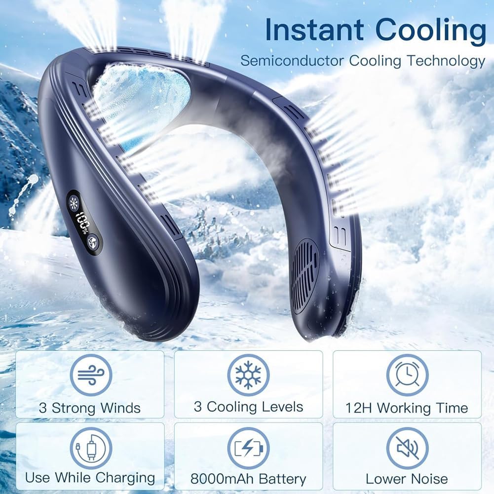 FrostBreeze™ Wearable Fan – Instant Neck & Back Cooling