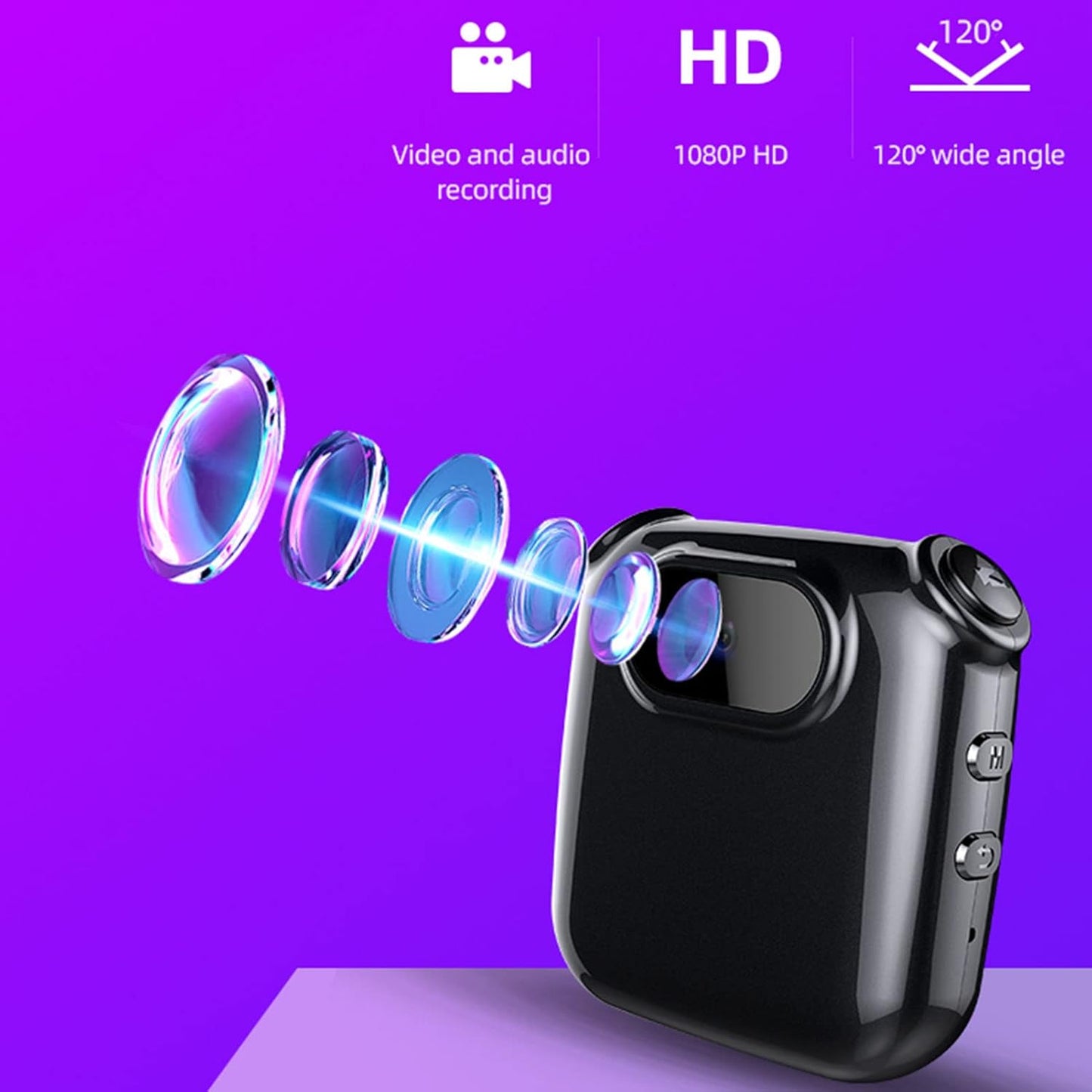 SpyView™ 1080p Mini Camera – Live View & Secure Audio Recording