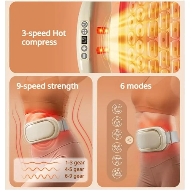 SlimVibe™ Heated Belt – Wireless Ab Toning & Fat-Burning with 9 Levels