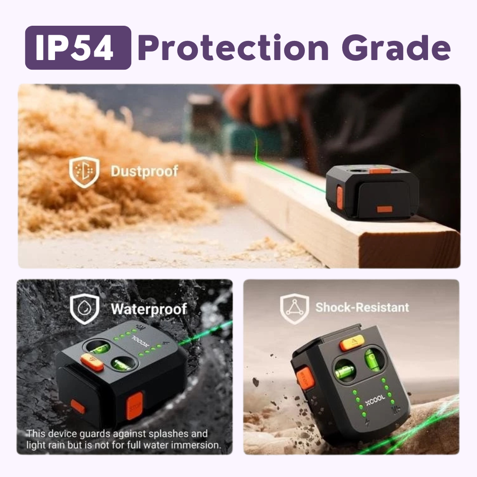 PrecisionPro™ 3-in-1 Wall-Mountable Laser Level