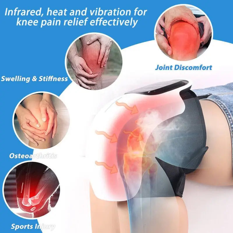 FlexHeat™ Knee Massager – Infrared & Vibration Pain Relief