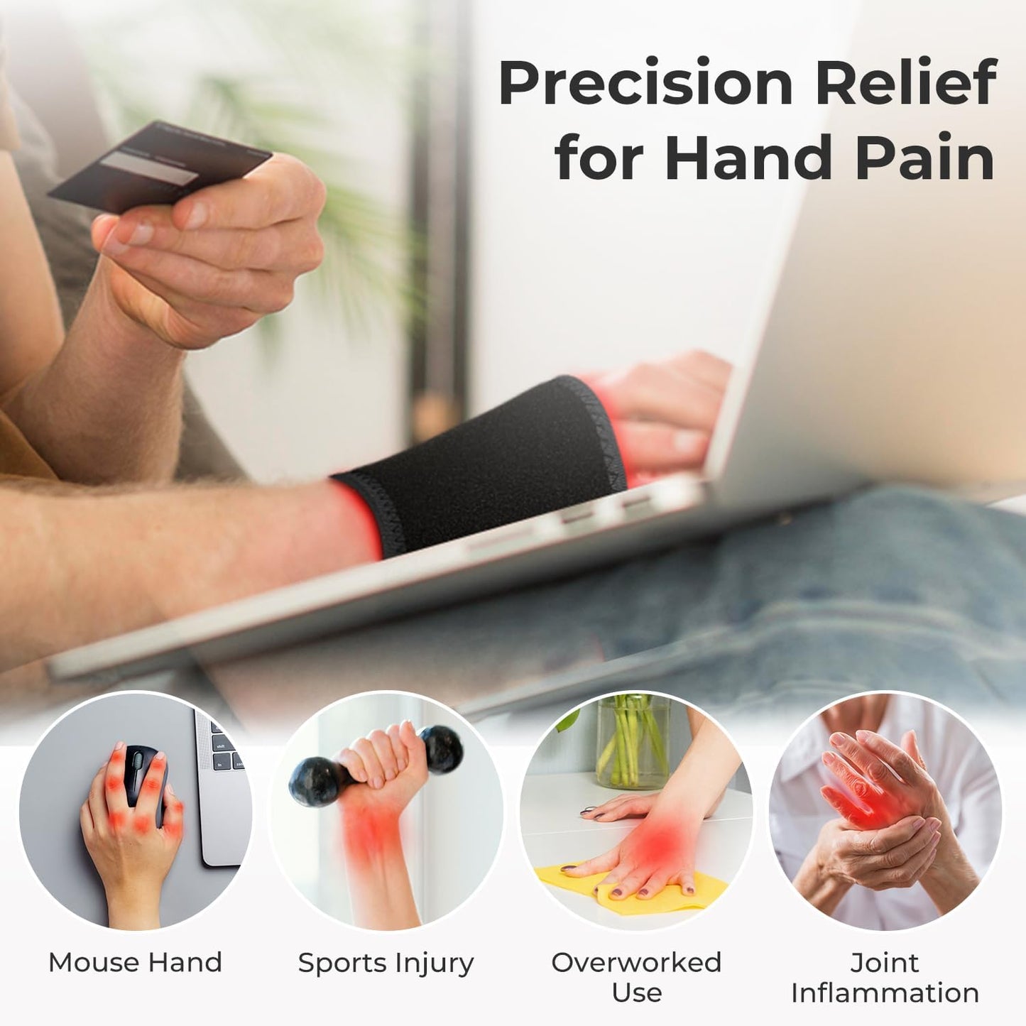 TheraWrap™ Wrist Relief – Red Light Therapy for Pain & Carpal Tunnel