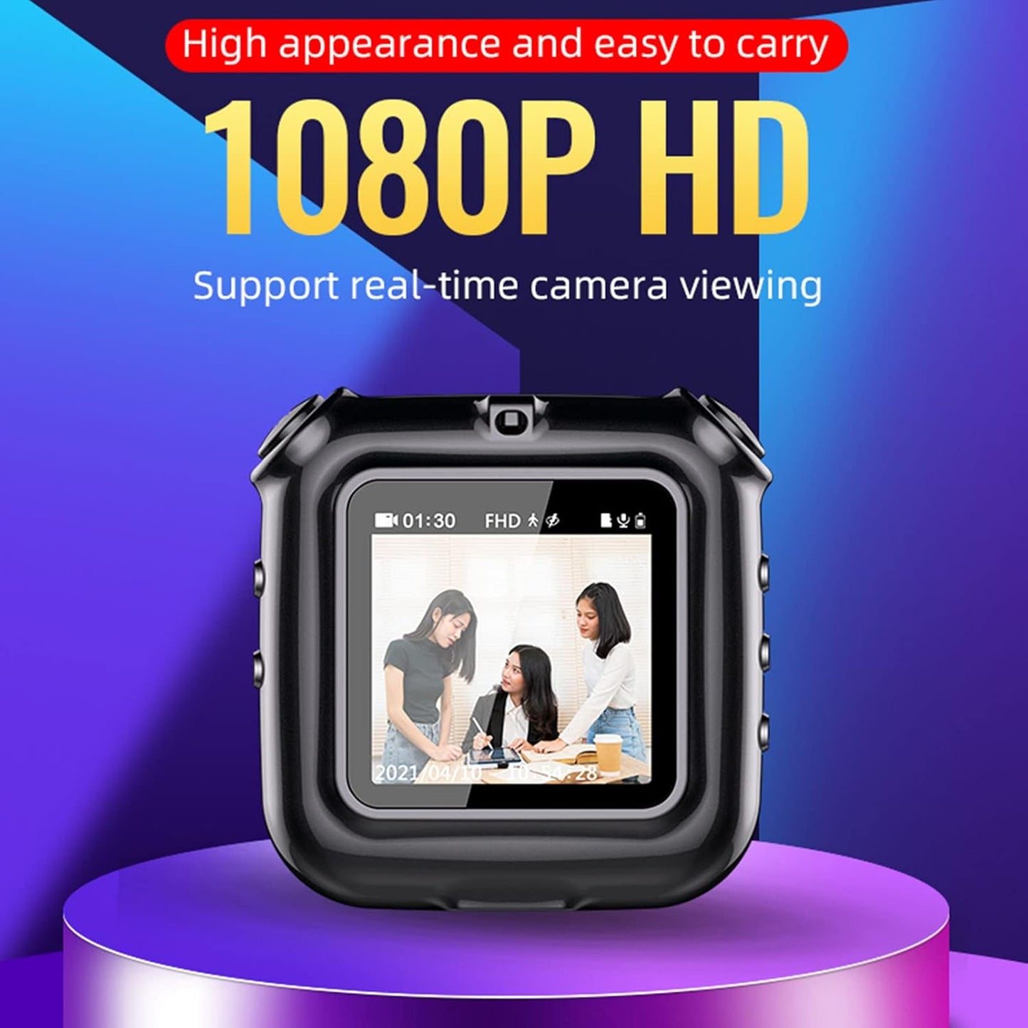 SpyView™ 1080p Mini Camera – Live View & Secure Audio Recording