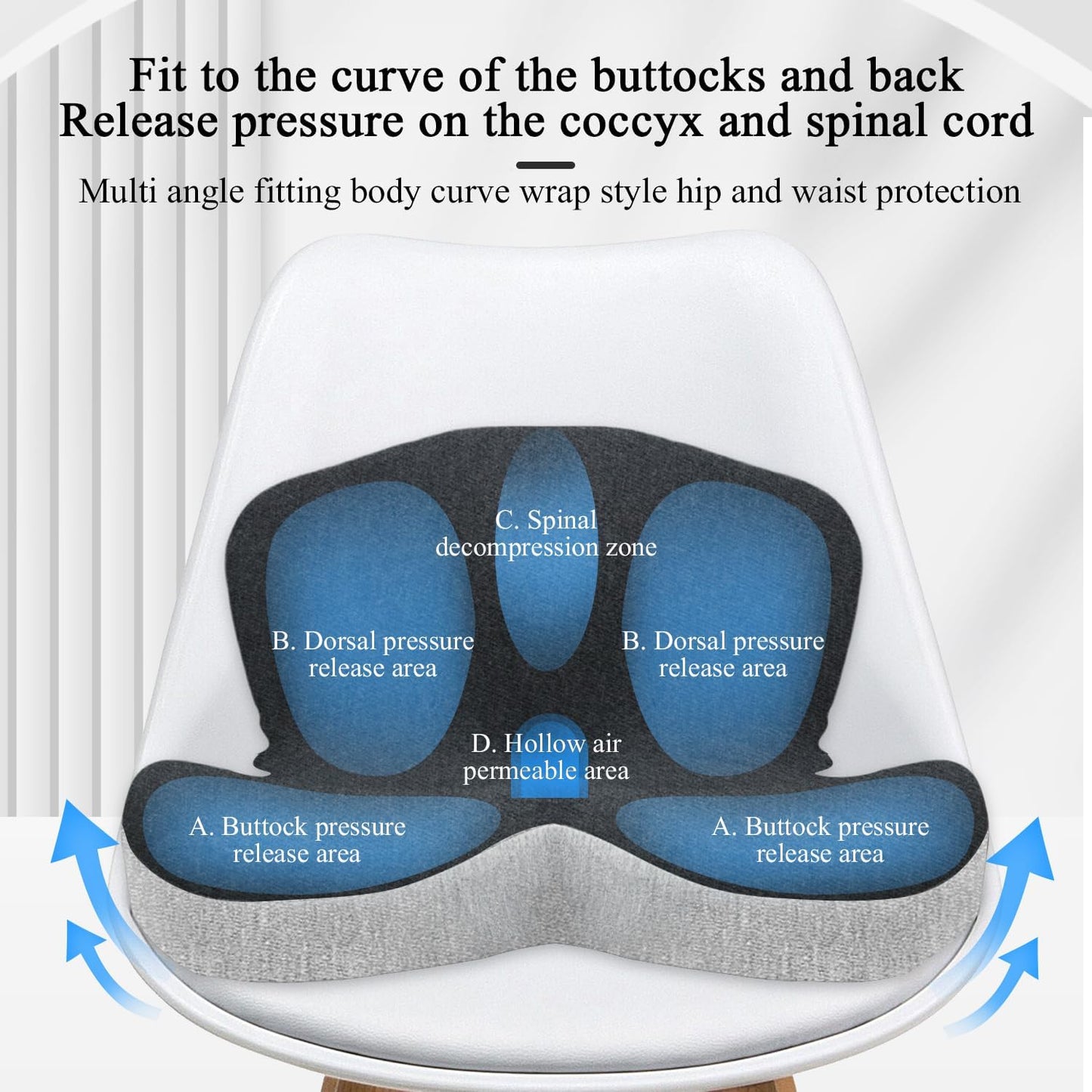OrthoCloud™ Lumbar Cushion – All-Day Back Relief, Anywhere