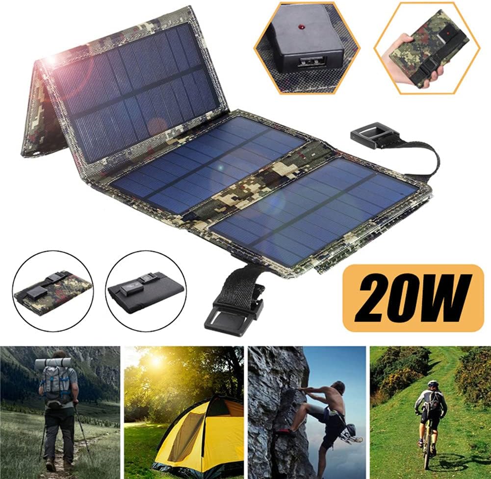 SunVolt™ 20W Solar Charger – Foldable, Waterproof & USB Ready