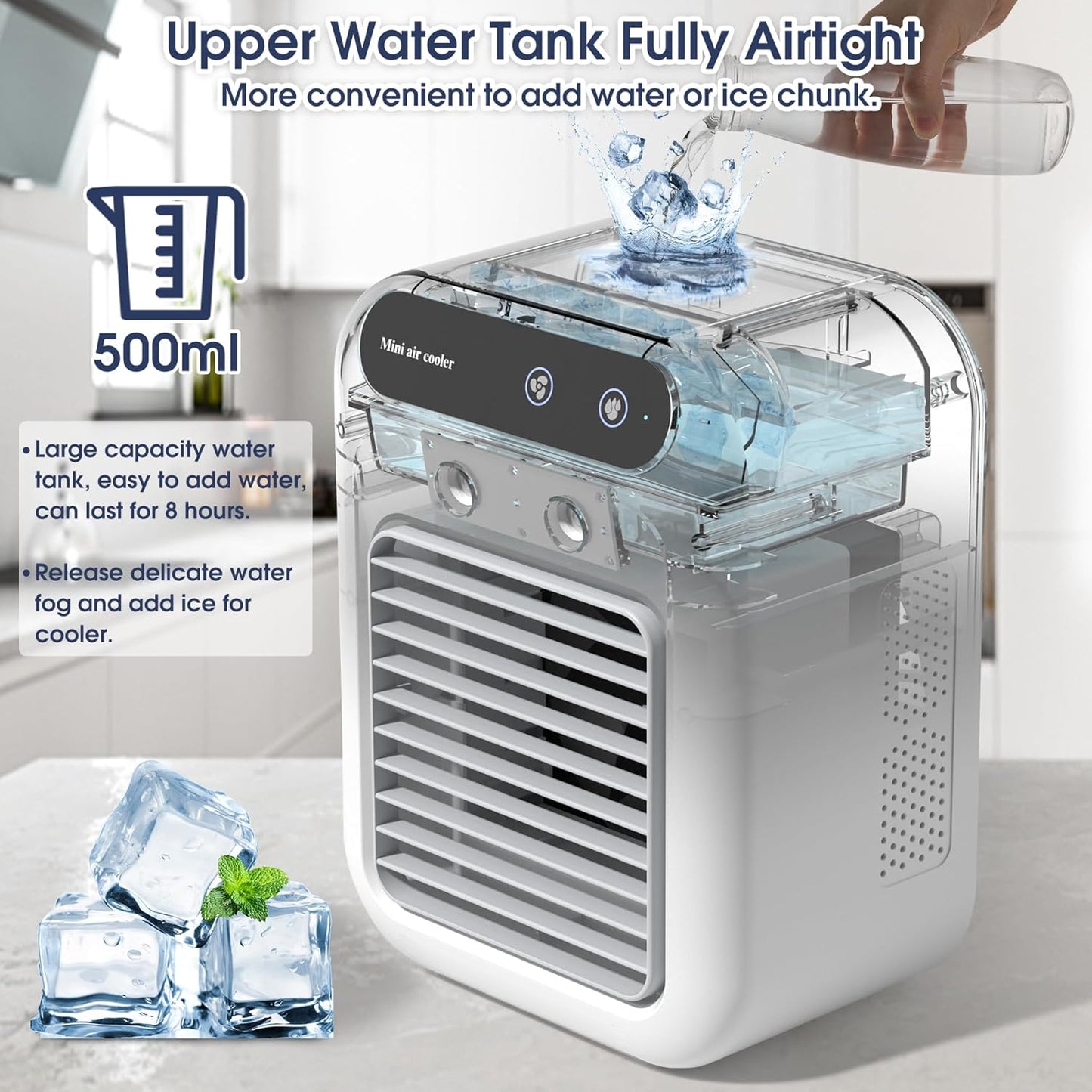 BreezeMini™ Air Cooler – Portable, Rechargeable & Humidifying