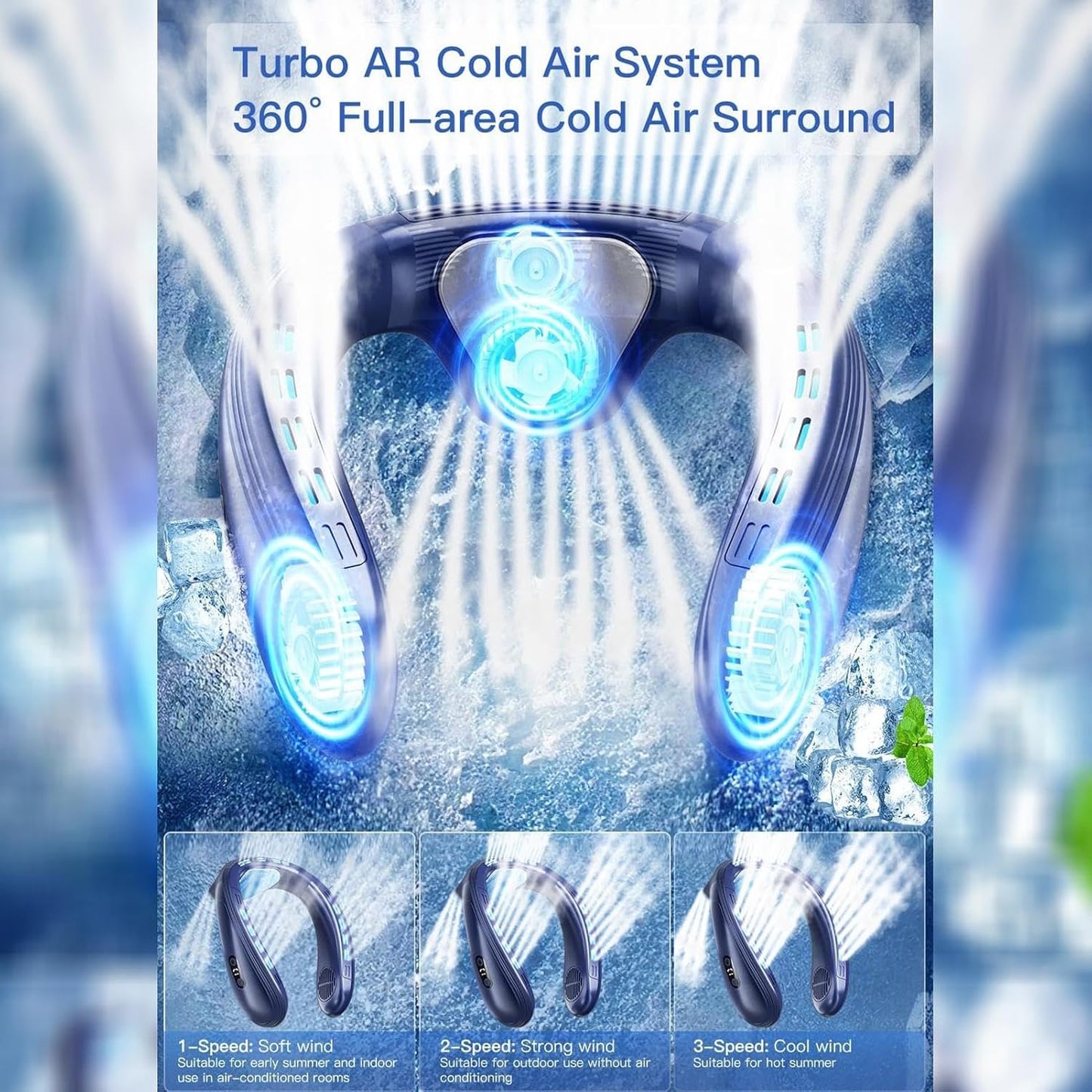 FrostBreeze™ Wearable Fan – Instant Neck & Back Cooling