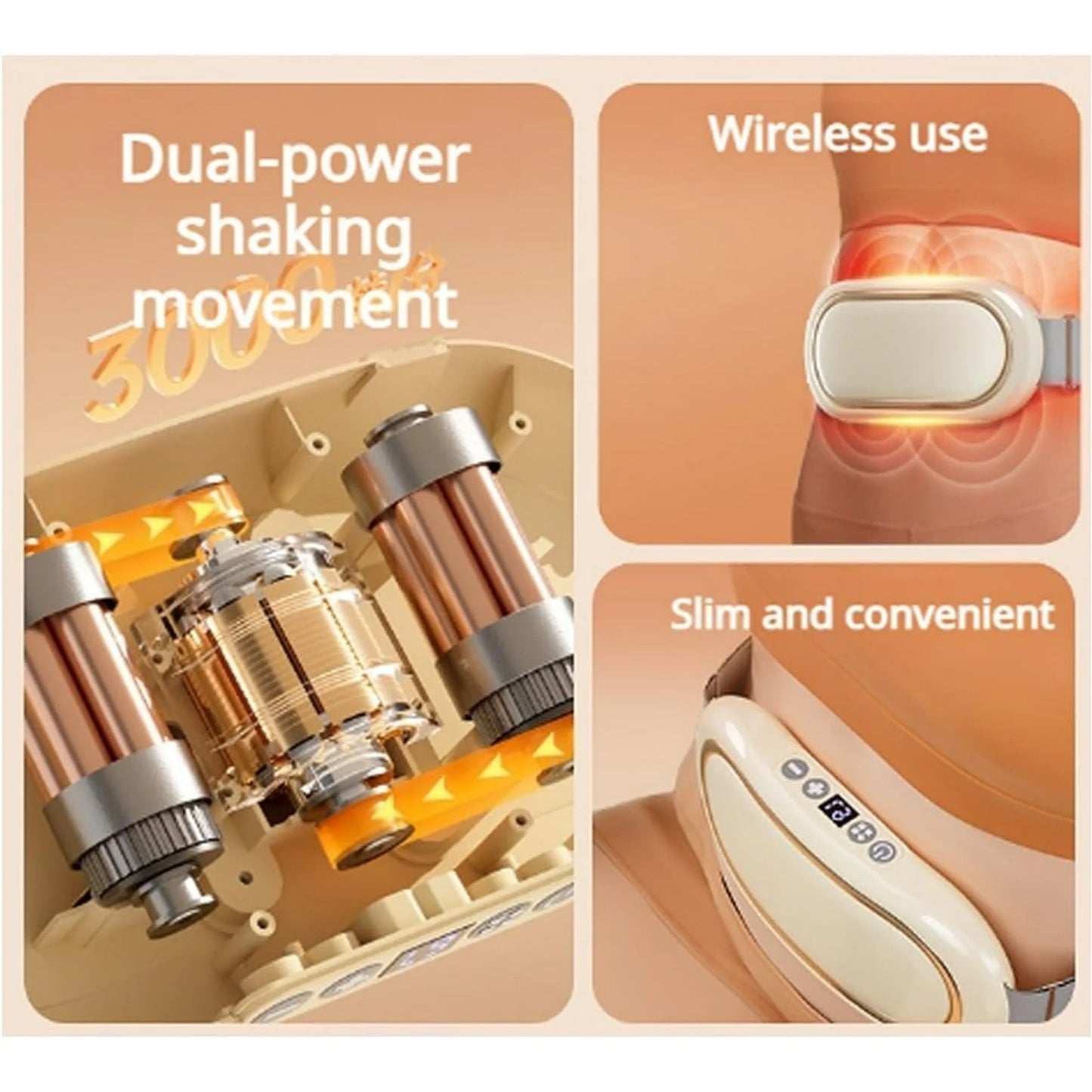 SlimVibe™ Heated Belt – Wireless Ab Toning & Fat-Burning with 9 Levels