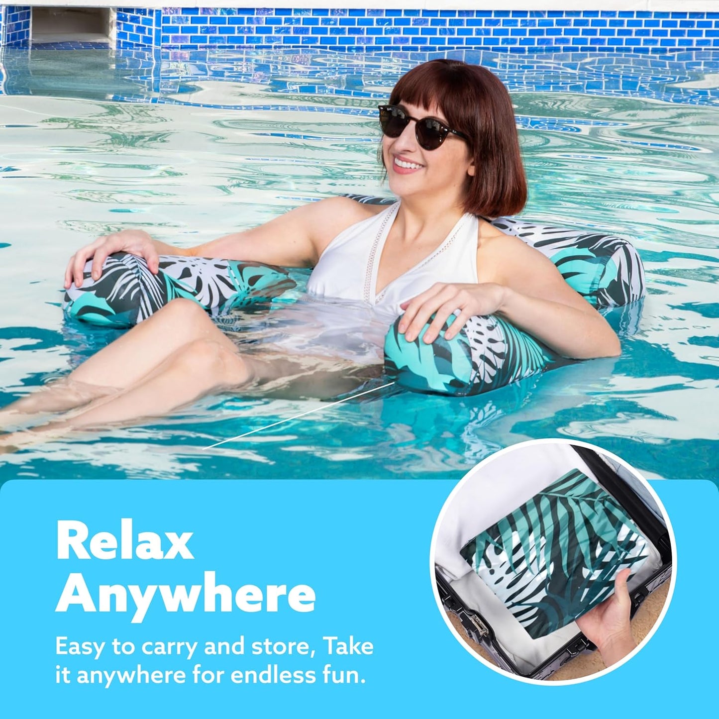 LuxeGreen™ Pool Lounge – Inflatable, Adjustable, Summer Comfort