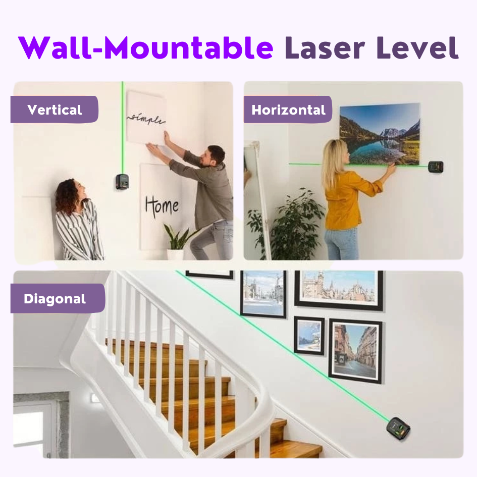 PrecisionPro™ 3-in-1 Wall-Mountable Laser Level
