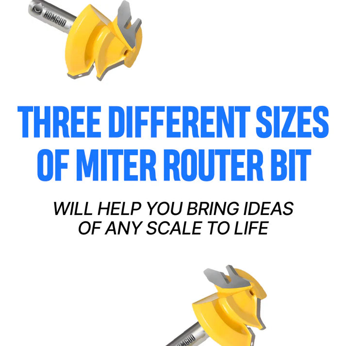 ProCut™ 45° Miter Bit Set – 3-Pc Precision Joinery Kit