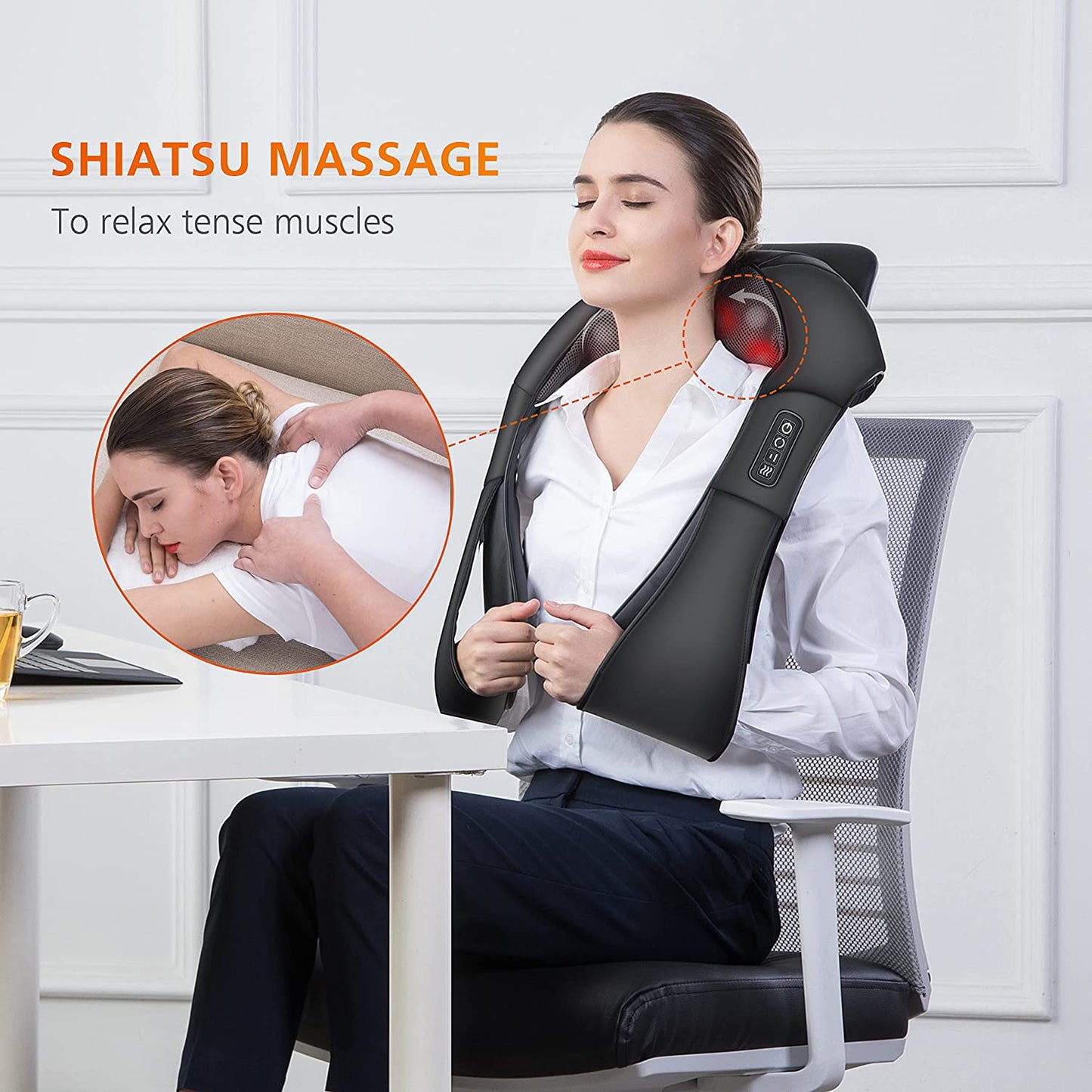 DeepEase™ Massage Shawl – Neck & Back Pain Relief