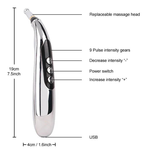 AcuEase™ Massage Pen – Rechargeable, Needle-Free Pain Relief