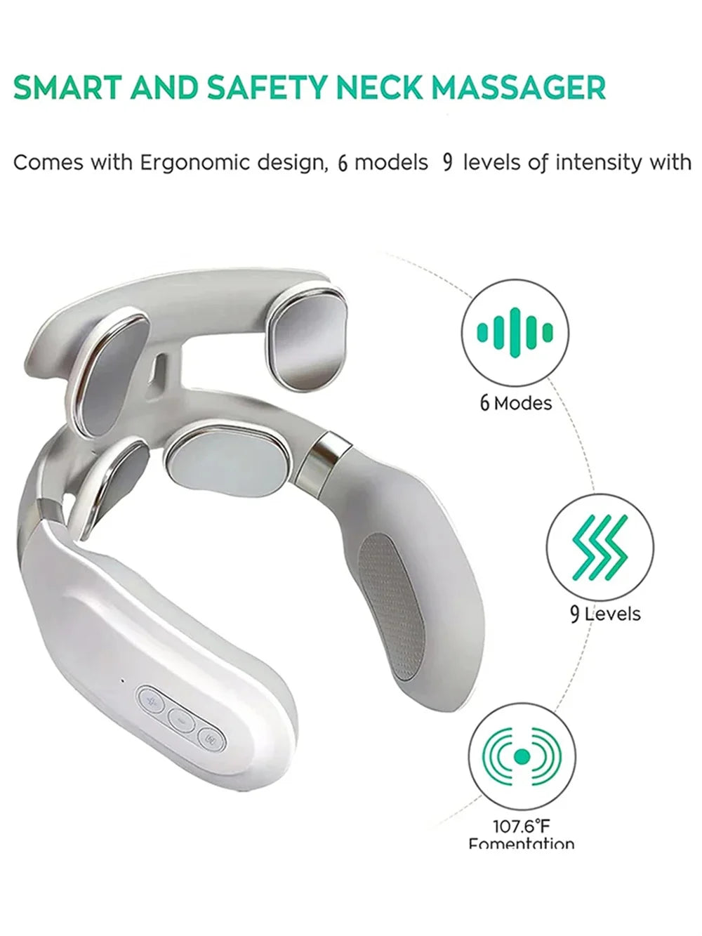 ReviveNeck™ EMS Posture Corrector – Heat & Vibration Therapy