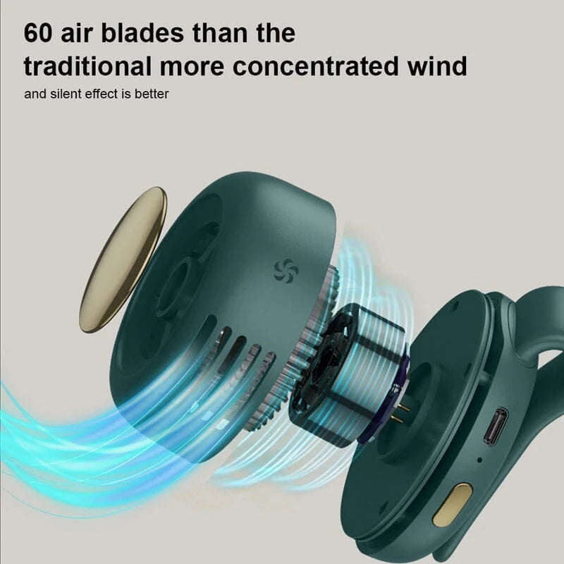 BreezeClip™ Fan – Rechargeable & 360° Cooling