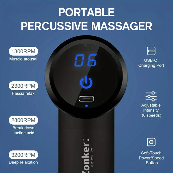 PowerPulse™ Mini Massage Gun – Deep Tissue Relief, Compact & Portable