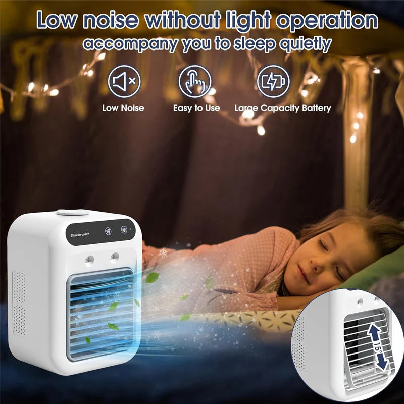 BreezeMini™ Air Cooler – Portable, Rechargeable & Humidifying
