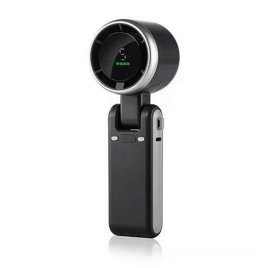 TurboCool™ Handheld Fan – 5-Speed, Rechargeable & Foldable