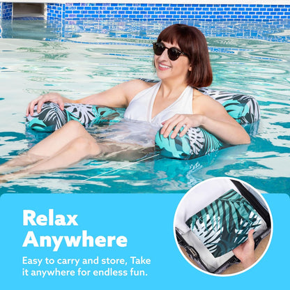 LuxeGreen™ Pool Lounge – Inflatable, Adjustable, Summer Comfort