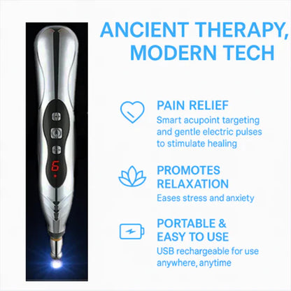 AcuEase™ Massage Pen – Rechargeable, Needle-Free Pain Relief