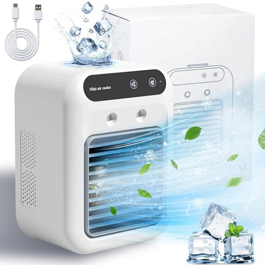 BreezeMini™ Air Cooler – Portable, Rechargeable & Humidifying